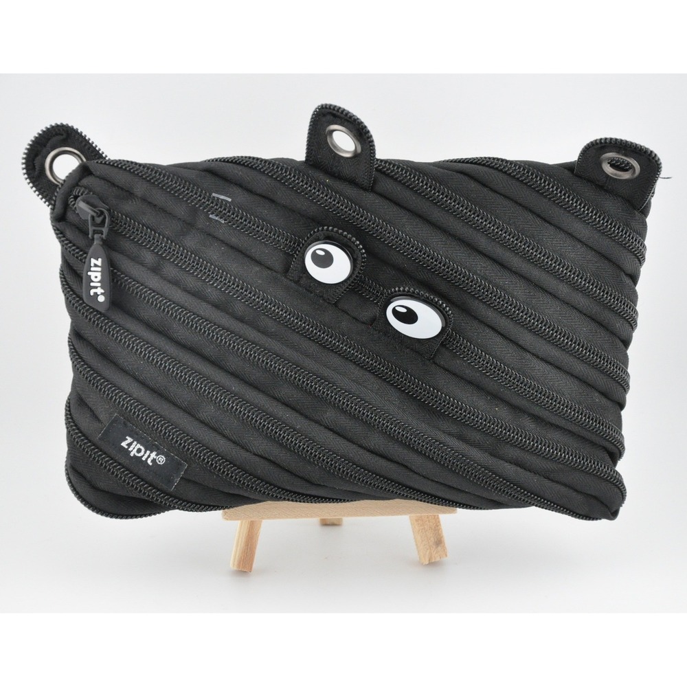 Zipit Monster Pencil Case Small Black Excellent 3-Ring Binder Pouch Yellow Teeth